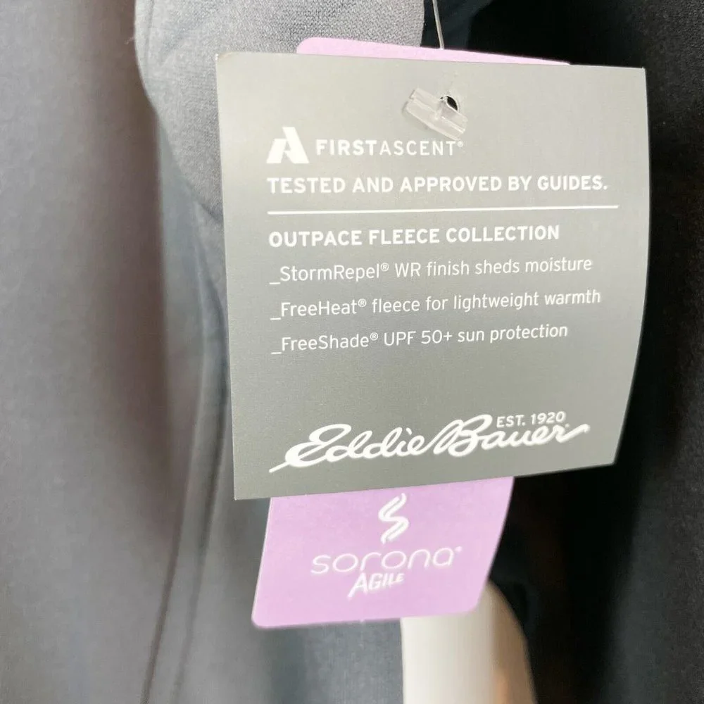 Eddie Bauer Outpace Storm HZ Mock 1/2-Zip Dark Smoke First Ascent XXL 2XL